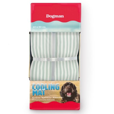 Zoom bild av Dogman Kyldyna Randig Turkos, tre storlekar cooling mat varm hund svalkande kylande dyna sommar stripes turkos vit