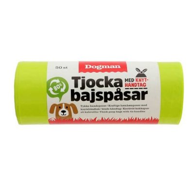 Zoom bild av Tjocka bajspåsar med knythandtag 50-pack, flera färger