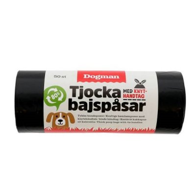 Zoom bild av Tjocka bajspåsar med knythandtag 50-pack, flera färger