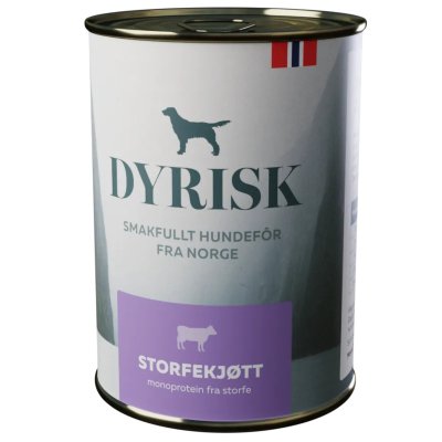 Zoom bild av Dyrisk StorfeKjøtt nötköttbaserat blötfoder för hund med norska ingredienser