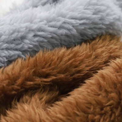 Zoom bild av hundtröja hundoverall varm tröja hundkläder hund fryser brun grå fitwarm plysch