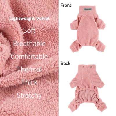 Fitwarm Turtleneck Fuzzy Pyjamas Pink