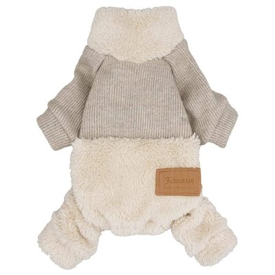 Fitwarm Turtleneck Fuzzy Sweater Beige