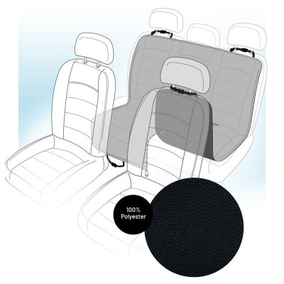 bilsätesskydd bilklädsel skyddssäte sätesskydd hund hundskydd bil flamingo svart justerbart baksäte dubbelsäte enkelt säte hål f
