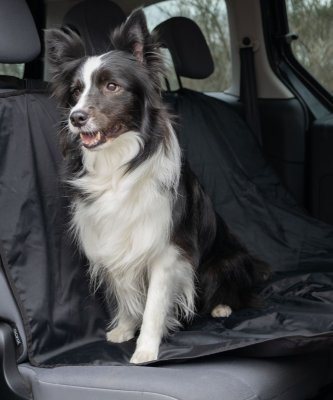 bilsätesskydd bilklädsel skyddssäte sätesskydd hund hundskydd bil flamingo svart justerbart baksäte dubbelsäte enkelt säte hål f