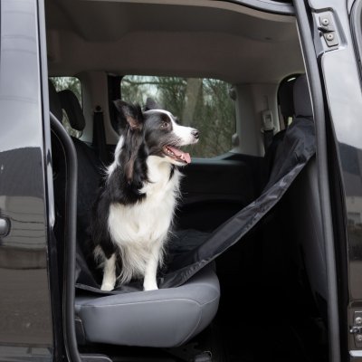 bilsätesskydd bilklädsel skyddssäte sätesskydd hund hundskydd bil flamingo svart justerbart baksäte dubbelsäte enkelt säte hål f