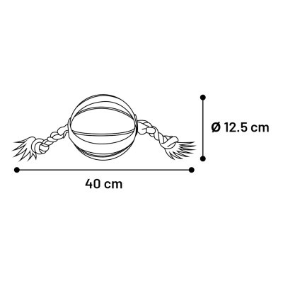 Zoom bild av flamingo Basket matchboll med rep, två storlekar hundleksak basketboll