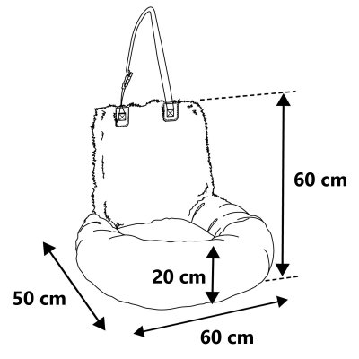 bilsäte bilsits bilbädd hundbädd bil hundsäte hundsits transport svart krems flamingo hund katt