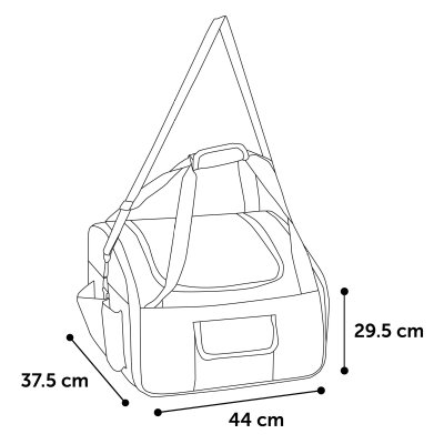 Zoom bild av bilsäte bilsits bilbädd bilbur hundbädd bilbur bil hundsäte hundsits transportbur grå svart taupe flamingo hund katt