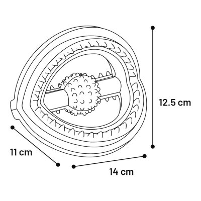 Zoom bild av Gummileksak Tri-Ring Ruffus Blue