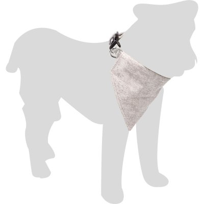 Zoom bild av Flamingo Hundhalsband med bandana Nelson ljusgrå halsband scarf rolig somrig grey tre storlekar nylon stilren