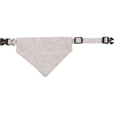 Zoom bild av Flamingo Hundhalsband med bandana Nelson ljusgrå halsband scarf rolig somrig grey tre storlekar nylon stilren