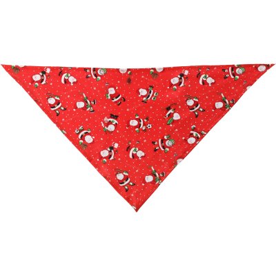 Zoom bild av julbandana hundbandana hundhalsduk snusnäsduk jul jultomte röd hundaccessoar