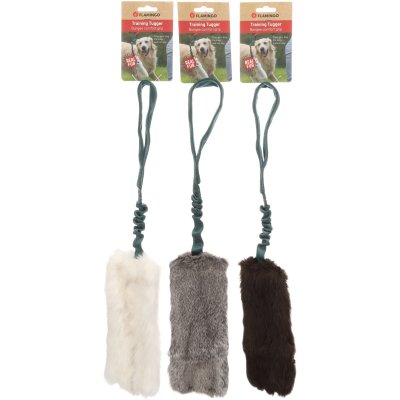 Zoom bild av Kampleksak kaninpäls Furtra Chaser, blandade färger kanin rabbit päls hundleksak naturlig