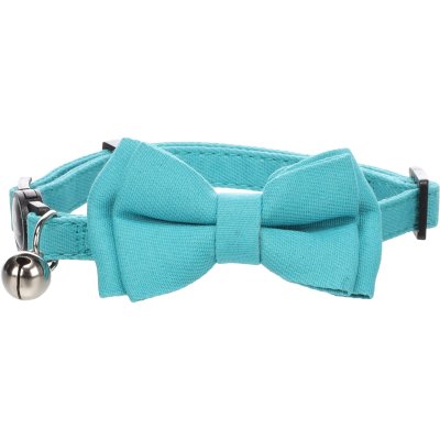 Zoom bild av Flamingo Katthalsband med fluga Lomi 20-35 cm halsband katt bow tie cerise blå laxrosa nylon