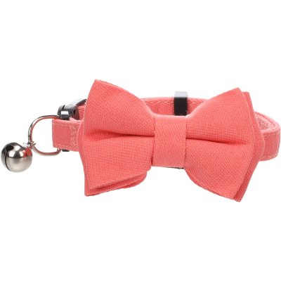 Zoom bild av Flamingo Katthalsband med fluga Lomi 20-35 cm halsband katt bow tie cerise blå laxrosa nylon
