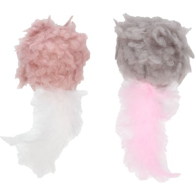 Zoom bild av Flamingo Kattleksak 2-pack Gripi Boll Mix fluff boll plysch svans