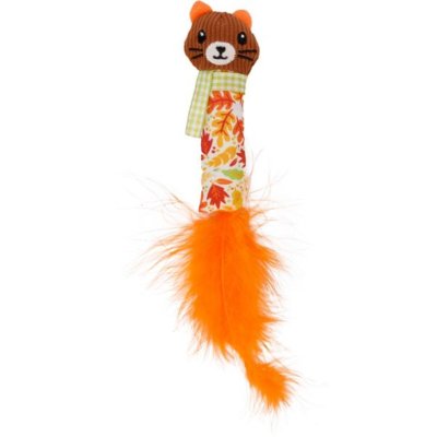 Zoom bild av Flamingo Kattleksak med fjädrar Jade Cat Orange 22,5 cm kattmynta
