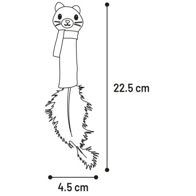 Zoom bild av Flamingo Kattleksak med fjädrar Jade Cat Orange 22,5 cm kattmynta