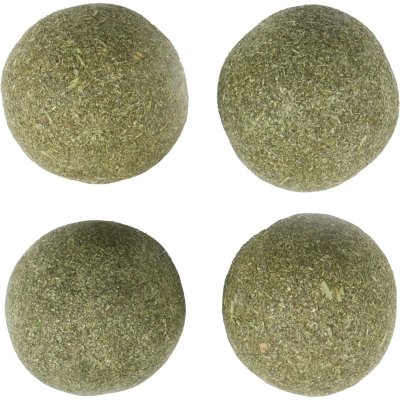 Zoom bild av Flamingo kattmyntaboll katti catnip kattleksak grön naturlig 4pack 4 cm 3 cm