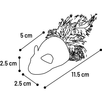 Zoom bild av Flamingo Kattmyntamus Katti Mouse 2-pack catnip mus kattmynta kattleksak