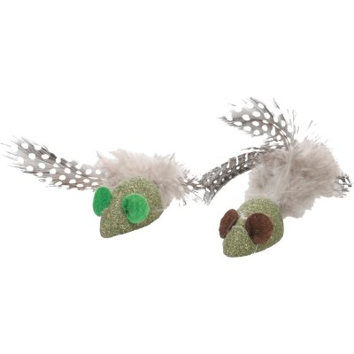 Zoom bild av Flamingo Kattmyntamus Katti Mouse 2-pack catnip mus kattmynta kattleksak