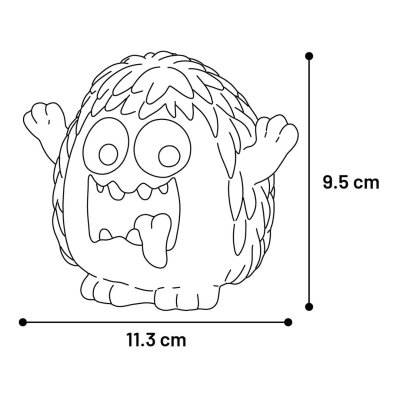 Zoom bild av Flamingo Latexmonster Gargo 10 cm, blandade modeller hundleksak latex med pip monster