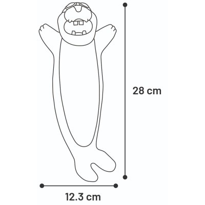 Zoom bild av Flamingo Latexsäl Zedo 28 cm, blandade färger hundleksak latex rosa lila