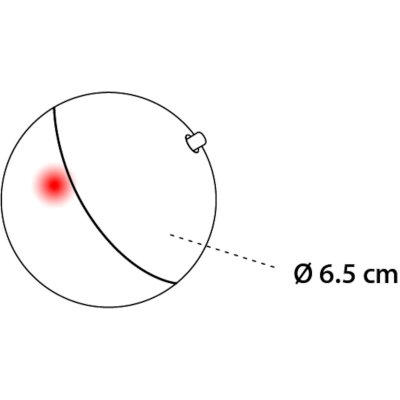 Zoom bild av kattleksak boll LED slumpmässig rosa flamingo