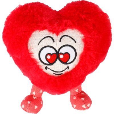 Zoom bild av flamingo Lieve Rött hjärta med fötter, 17 cm alla hjärtans dag valentines hundleksak valpleksak gullig heart röd mjuk plysch