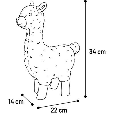 Zoom bild av Flamingo Mjukdjur Alpaca Cino grön 34 cm gosdjur plysch lång hundleksak