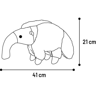Zoom bild av Flamingo Mjukdjur Myrslok Miranda vit 41 cm hundleksak gosdjur stor