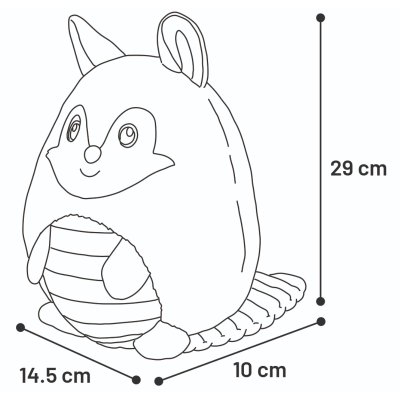 Zoom bild av Flamingo Mjukdjur räv Bollu plysch 29 cm gosdjur rund mjuk hundleksak