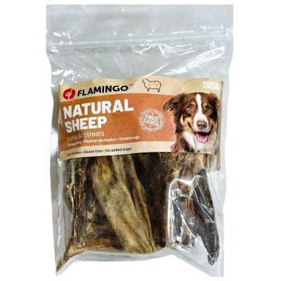 Zoom bild av flamingo Nature Snack Fårlunga 200g sheep lung naturligt hundtugg hundgodis hundsnacks får lamm sheep glutenfritt