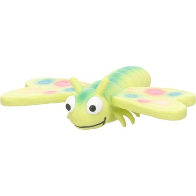 Zoom bild av Flamingo Pipleksak latex flygande insekt Bibu 10 cm, blandade hundleksak färgglada latexleksak pip flygande insekt vingar fjäril