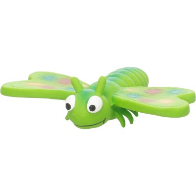 Zoom bild av Flamingo Pipleksak latex flygande insekt Bibu 10 cm, blandade hundleksak färgglada latexleksak pip flygande insekt vingar fjäril
