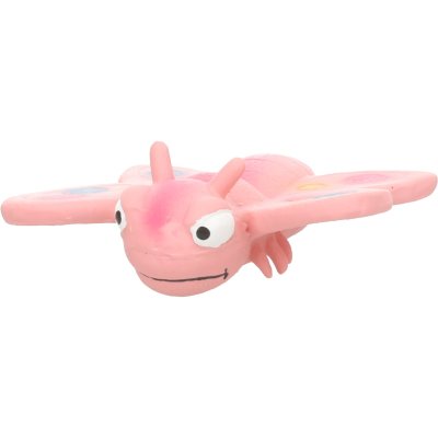 Zoom bild av Flamingo Pipleksak latex flygande insekt Bibu 10 cm, blandade hundleksak färgglada latexleksak pip flygande insekt vingar fjäril