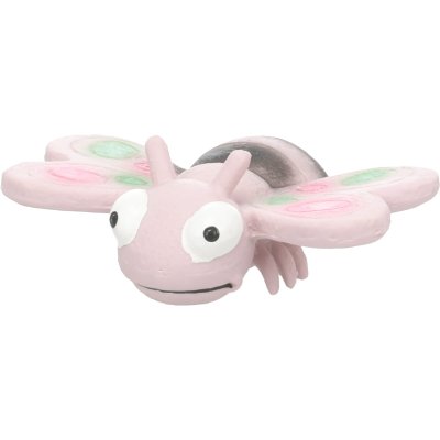 Zoom bild av Flamingo Pipleksak latex flygande insekt Bibu 10 cm, blandade hundleksak färgglada latexleksak pip flygande insekt vingar fjäril