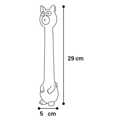 Zoom bild av Flamingo pipleksak latex nibe 29 cm blandade latexleksak hundleksak pip anka räv kanin gul brun grå