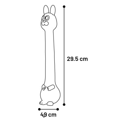 Zoom bild av Flamingo pipleksak latex nibe 29 cm blandade latexleksak hundleksak pip anka räv kanin gul brun grå