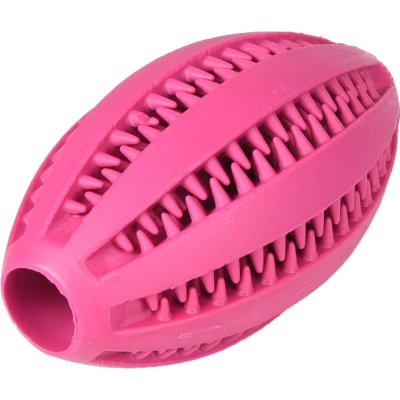 Zoom bild av Tuggleksak rugbyboll 12 cm, blandade färger