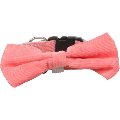 Zoom bild av Flamingo valphalsband med fluga puppy elfi blandade färger rosett band manchester rosa blå grön