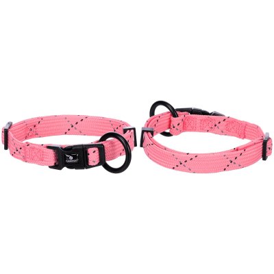 Zoom bild av Valphalsband Puppy Dolly rosa pink flamingo halsband valp hundhalsband nylon reflex justerbart metallring bekvämt valp