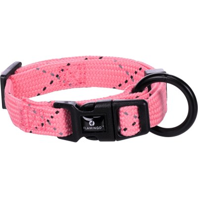 Zoom bild av Valphalsband Puppy Dolly rosa pink flamingo halsband valp hundhalsband nylon reflex justerbart metallring bekvämt valp