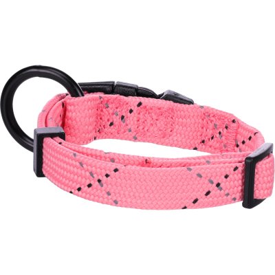 Zoom bild av Valphalsband Puppy Dolly rosa pink flamingo halsband valp hundhalsband nylon reflex justerbart metallring bekvämt valp