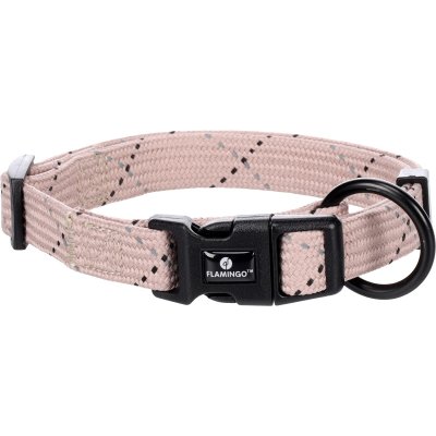 Zoom bild av Valphalsband Puppy Dolly taupe beige grå greige mullvadsfärgat beigegrå flamingo halsband valp hundhalsband nylon reflex justerb