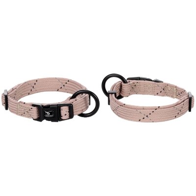 Zoom bild av Valphalsband Puppy Dolly taupe beige grå greige mullvadsfärgat beigegrå flamingo halsband valp hundhalsband nylon reflex justerb
