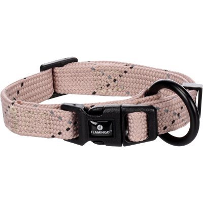 Zoom bild av Valphalsband Puppy Dolly taupe beige grå greige mullvadsfärgat beigegrå flamingo halsband valp hundhalsband nylon reflex justerb