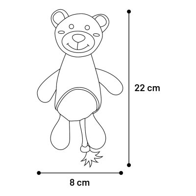 Zoom bild av Valpleksak Petty Bear 22cm