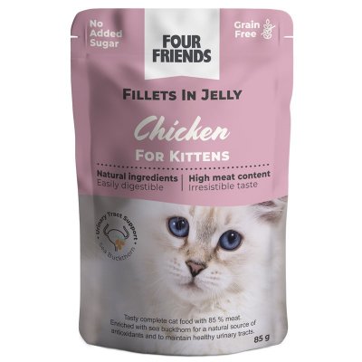 Four Friends Chicken Filets in Jelly Kitten Pouch